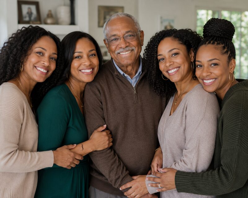 A multigenerational family together